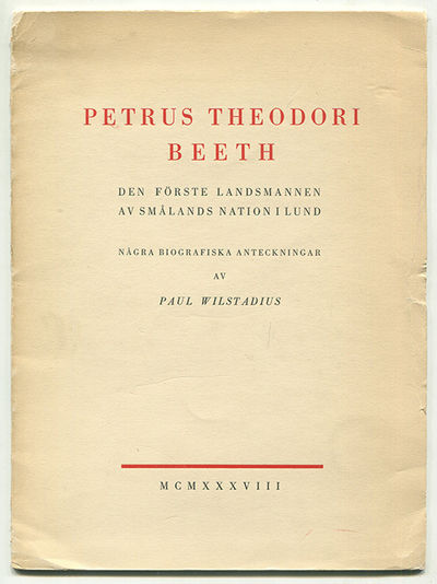 Petrus Theodori Beeth. Den förste landsmannen av…