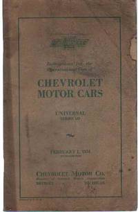 cover of 1930 CHEVROLET INSTRUCTION FOR THE OPERATION AND CARE OF CHEVROLET MOTOR CARS Universal Series AD