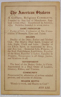 The American Shakers; a celibate, religious community [postcard]