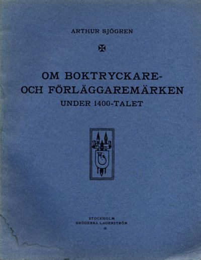 Om boktryckare- och förläggaremärken under…