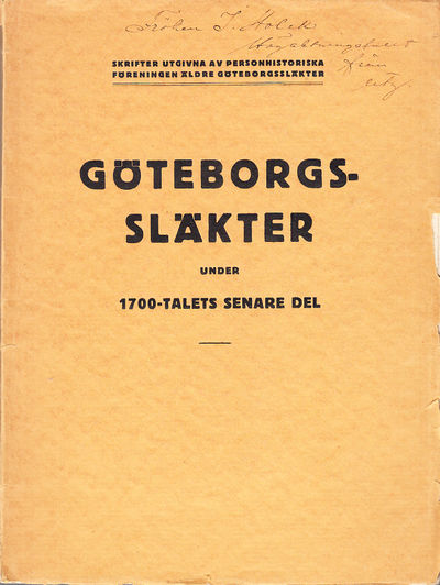 Göteborgssläkter under 1700-talets senare del.…
