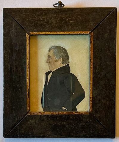 Antique Miniature Painting of a Late 18th-Early 19th Century Gentleman