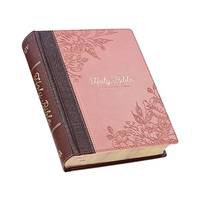 KJV Holy Bible, Note-Taking Bible, Faux Leather Hardcover - King James Version, Brown/Pink