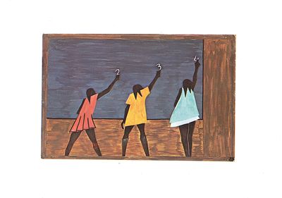 Lawrence Signed Art Card Reproduction, "In the North the Negro had better educational facilities.