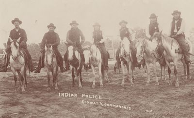 Collection of Thirty Original Photographs of Native American Subjects Including Kiowa, Comanche and Wichita by the Lenny and Sawyers Photographic Firm in Oklahoma Territory, c. 1890s-1900