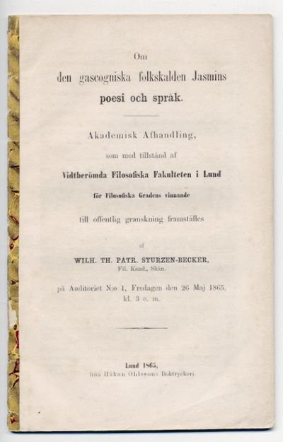 Om den gascogniska folkskalden Jasmins poesi och…