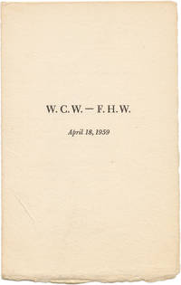 image of W.C.W. - F.H.W. APRIL 18, 1959 [