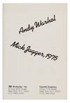 Andy Warhol: Mick Jagger, 1975 (Prospectus)