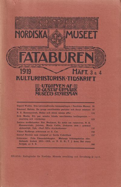 Fataburen. Kulturhistorisk tidskrift. 1919, häfte…