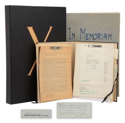 Important collection of documents from Alex Haley's estate, including three items signed or annotated by Malcolm X.