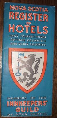 1954 Nova Scotia Register of Hotels Members  Innkeepers’ Guild of Nova Scotia