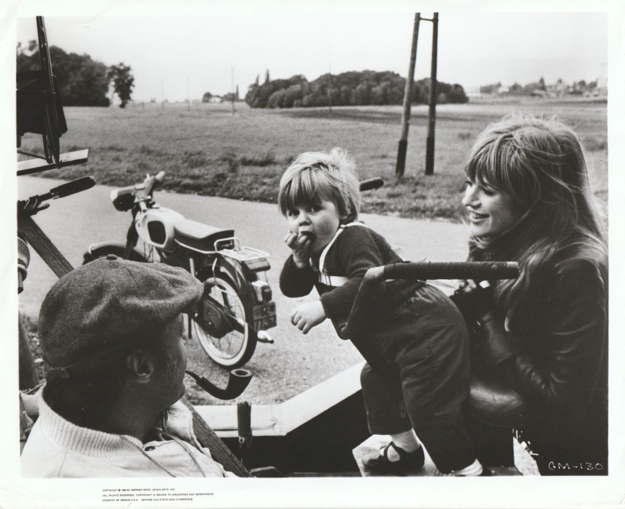 The Girl on a Motorcycle (Oversize double weight sepia photograph