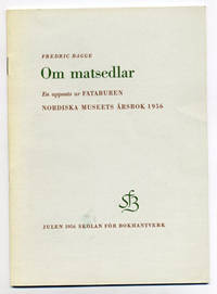 Om matsedlar.