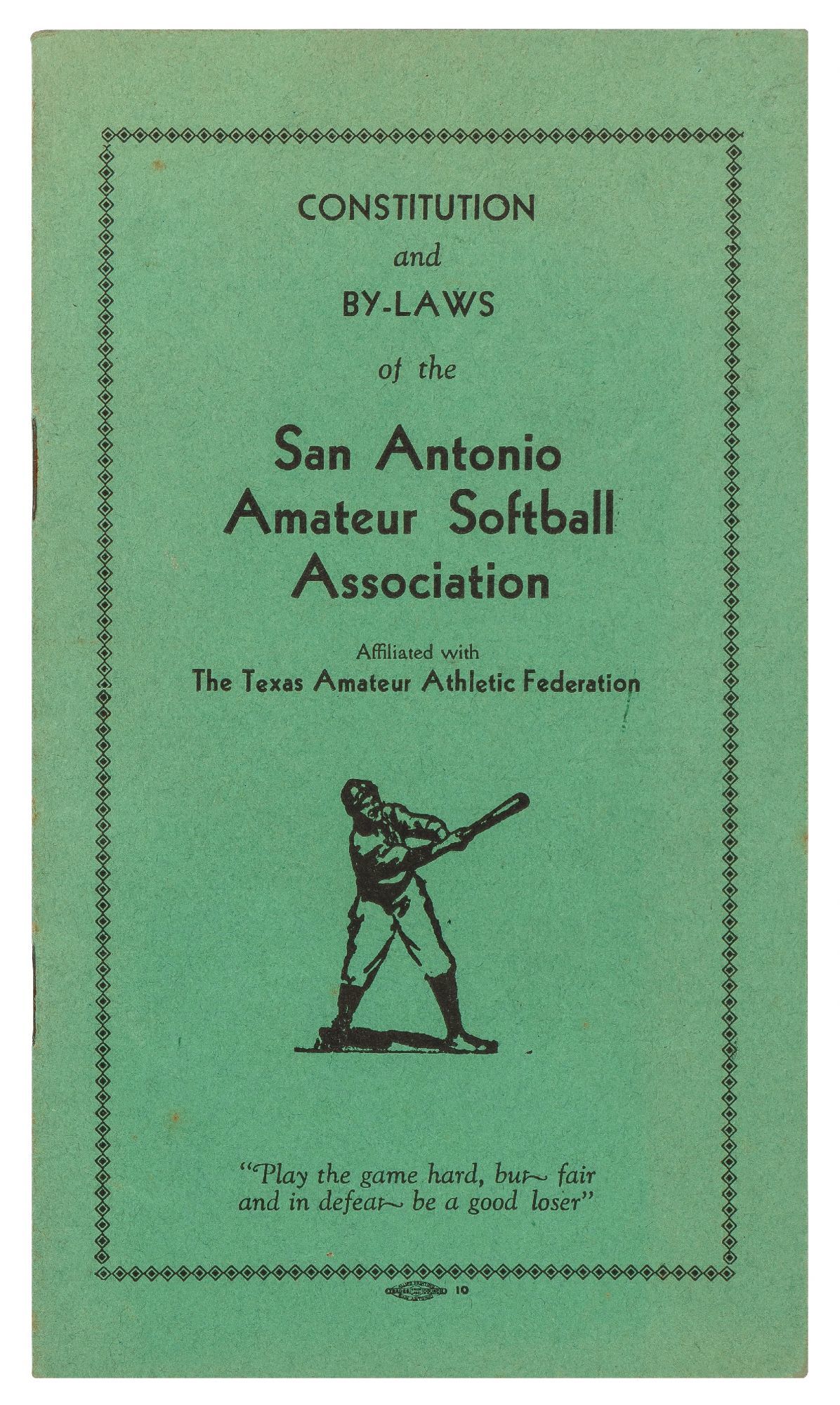 Constitution and By-Laws of the San Antonio Amateu
