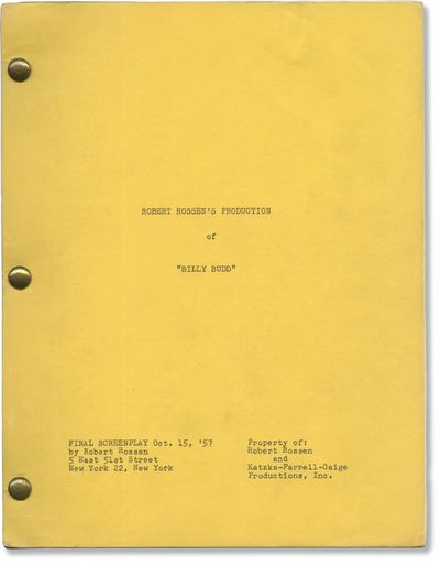 Billy Budd (Original screenplay for the 1962 film)