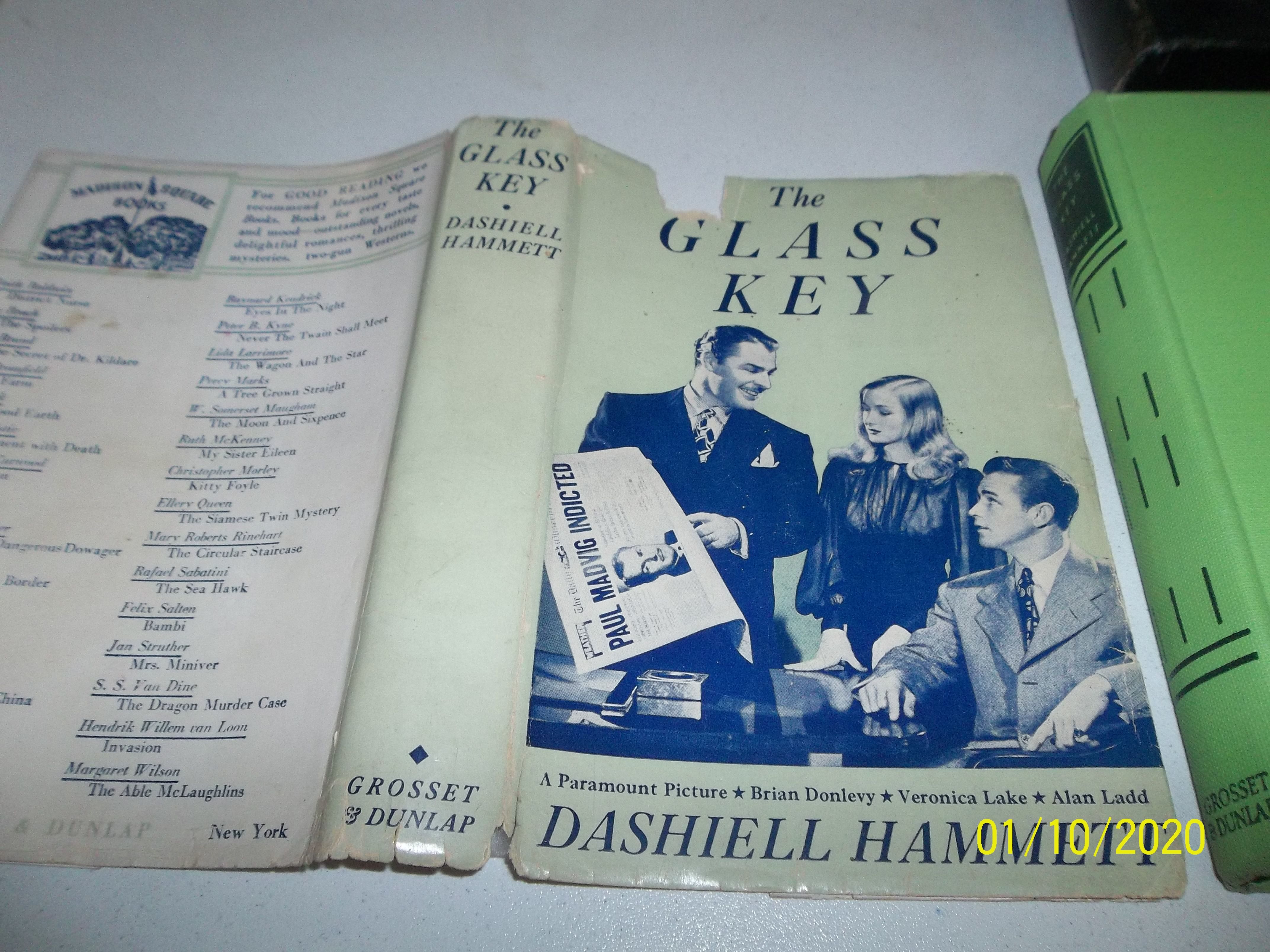 The Glass Key by Dashiell Hammett Hardcover Reprint Edition 1931
