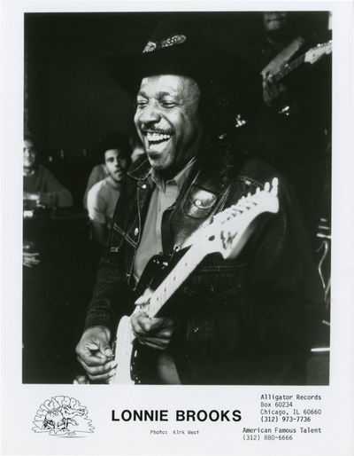 Archive of 7 original photographs of Alligator Records artists, circa 1970s