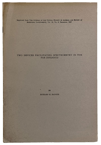 "Two Devices Facilitating Spectrometry in the Far Infrared."