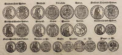 [NUMISMATICS / CURRENCY REGULATIONS ~ 1680]. Nachdeme einem Wohl-Edlen/ Gestrengen/ Fursichtig: und Hochweisen Rathe dieser Stadt/ grundliche Nachricht eingelauffen/ dass ... verbottene allzuringhaltige/ dieser Tagen eine starcke Anzahl/ nicht bessere Muntzsorten ... unter dess Herrn Augusti Friderich Bischoffen zu Lubeck/ und Hertzogen zu Holstein/ [et]c. wie auch dess Herrn Carl Wilhelms Fursten zu Anhalt ... anhero gebracht worden seyen Decretum in Senatu den 6. Martii An. 1680