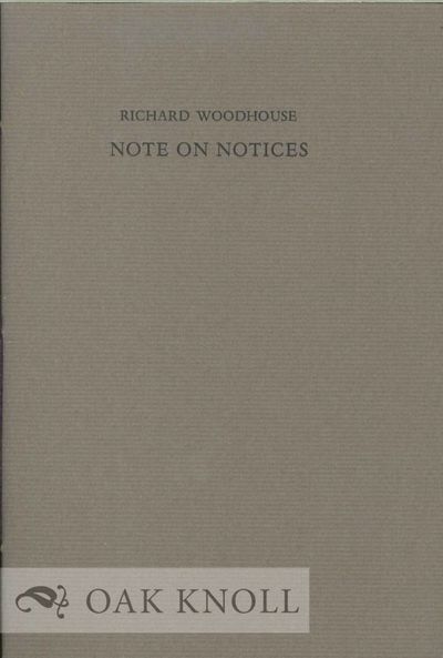 NOTE ON NOTICES