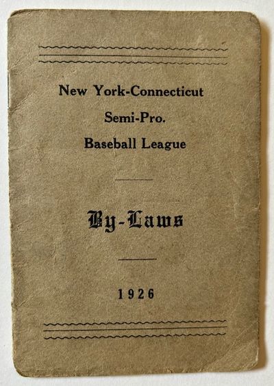 New York-Connecticut Semi-Pro Baseball League: By-Laws