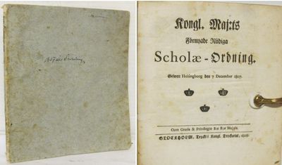 Kongl. Maj:ts förnyade nådiga scholæ-ordning.…