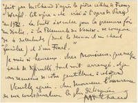 Autograph letter signed "Milhaud" to an unidentified male correspondent