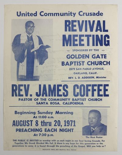 United Community Crusade Revival Meeting Sponsored by the Golden Gate Baptist Church... [caption title]