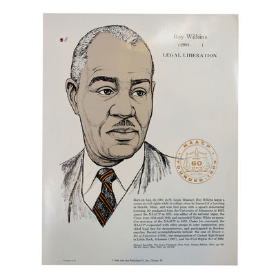 NAACP Leader Roy Wilkins Broadside -1960s