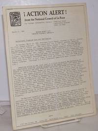 ¡Action alert! from the National Council of La Raza March 17, 1981; Reagan budget cuts threaten Hispanic community