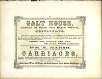 Galt House and Wm. E. Marsh Carriages, Cincinatti Ohio Advertising with Catterskill Night Hunting...