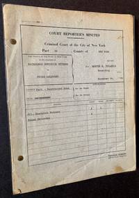 The Original Transcript (The Court Reporter's Minutes) of a 1966 Peter Orlovsky New York Trial