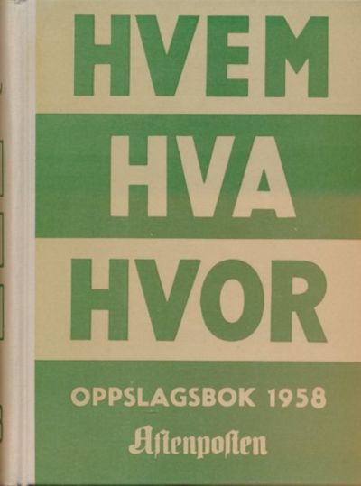 Hvem Hva Hvor 1958