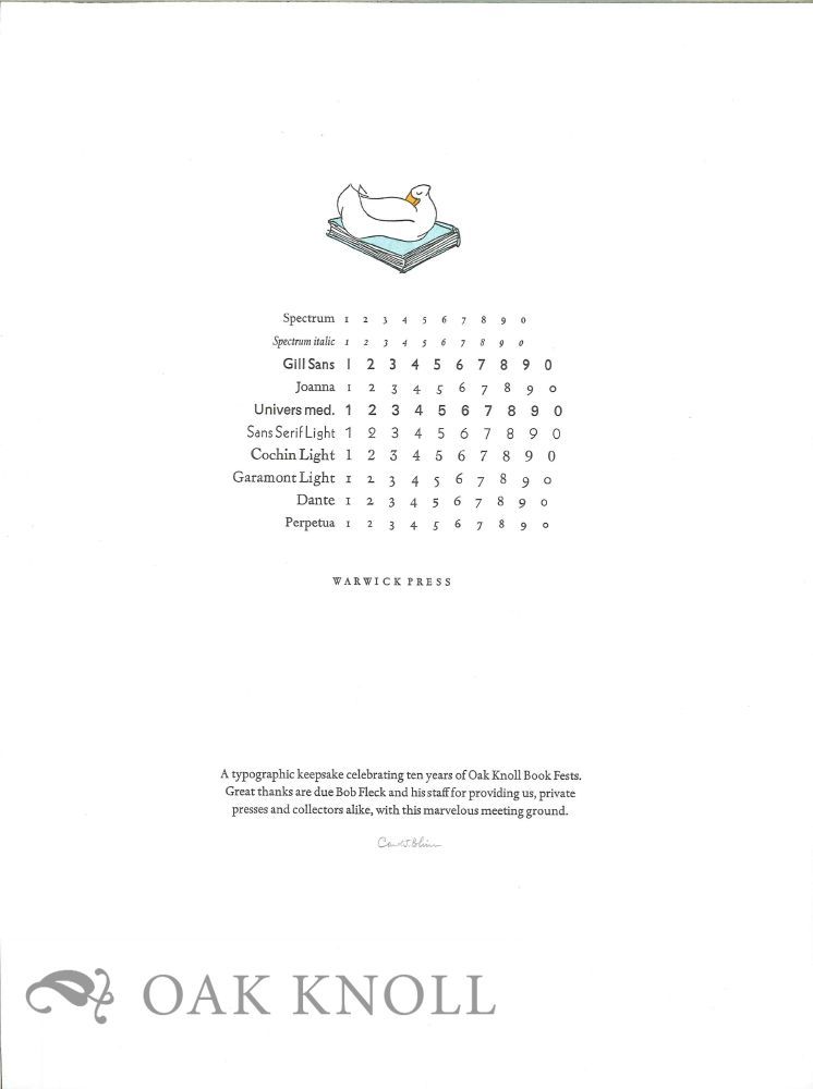 A typographic keepsake celebrating ten years of Oa