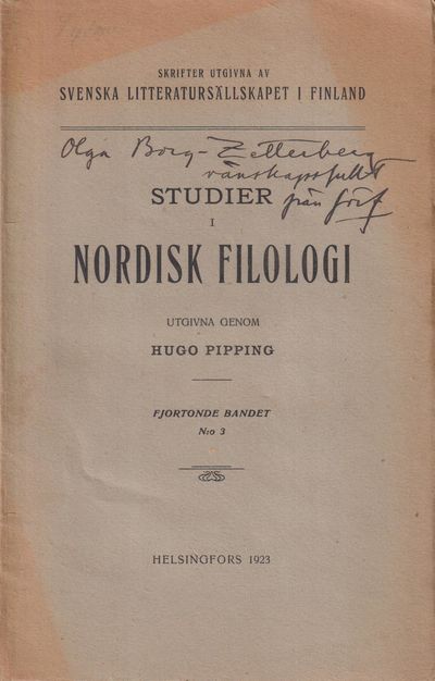 Beowulf och Bjarke. (Föredrag vid Sv. fil.- och…