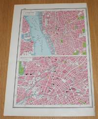 image of Street Plans of Liverpool and Manchester from Harmsworth's 1922 Atlas of the World - Single Sheet
