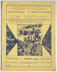 image of Yiddish folksongs of social significance