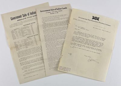 [Three Documents Concerning the Sale of Native American Lands in Oklahoma by the Federal Government]