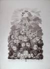 Set of three large engravings of emblematic portraits of 125 composers, performers, and music theorists by Luigi Scotti