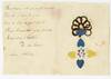 Friendship Letter with eternal ring plaited hair from Emma to John Van Syckel