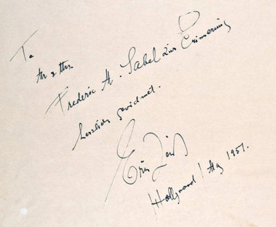 Two-page Facsimile "Wunderthema im Orchester" [Inscribed and Signed by Eric Zeisl]