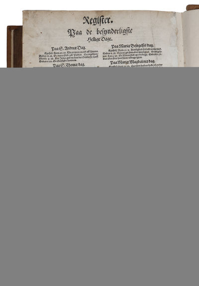 Biblia Det er Den gantske Hellige Scrifft paa Danske igien offuerseet oc Prentet effter vor allernaadigste Herris oc Kongis K. Christian den IV. Befaling. Mett Register/ alle D. Lutheri Fortaler ghans Udledning i Brædden oc Viti Theodori Summarier. Cu... - [THE CHRISTIAN IV BIBLE - THE THIRD AND LAST OF THE GREAT DANISH FOLIO BIBLES] (photo 3)