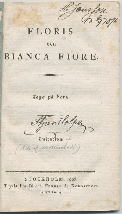 Floris och Bianca Fiore. Saga på vers. Imitation.