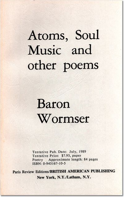ATOMS, SOUL MUSIC AND OTHER POEMS