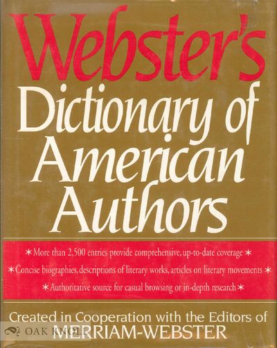 WEBSTER'S DICTIONARY OF AMERICAN AUTHORS