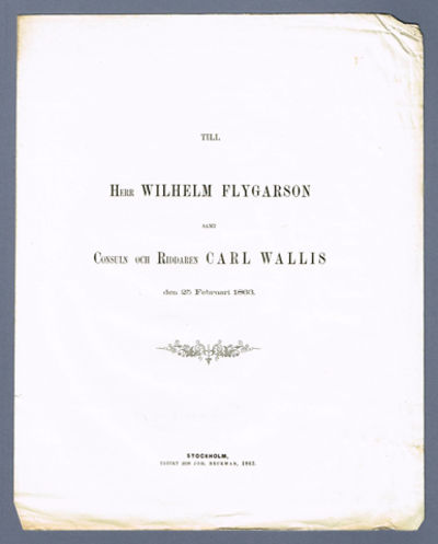 Till herr Wilhelm Flygarson samt consuln och…