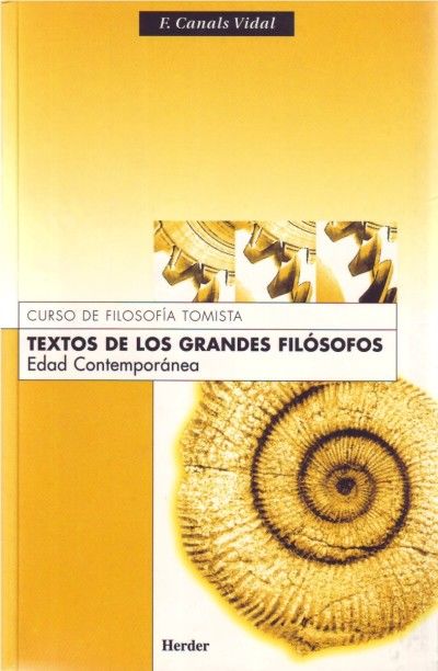 BIBLIO | Textos de los grandes filósofos: Edad Contemporánea. by Canals ...