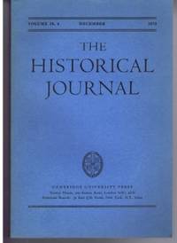 The Historical Journal, Vol. 16 (XVI), No. 4, December 1973