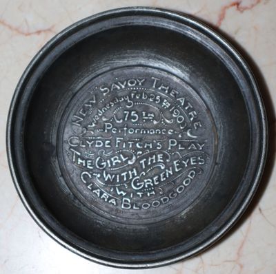 New York, 1903. A rare theatre tchotchke marking the 75th performance of a play by the most commerci...