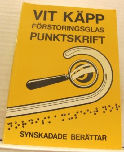 Vit käpp, förstoringsglas, punktskrift.…